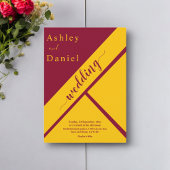 Elegante Hochzeit mit Burgund und Gold Gilded Einladung