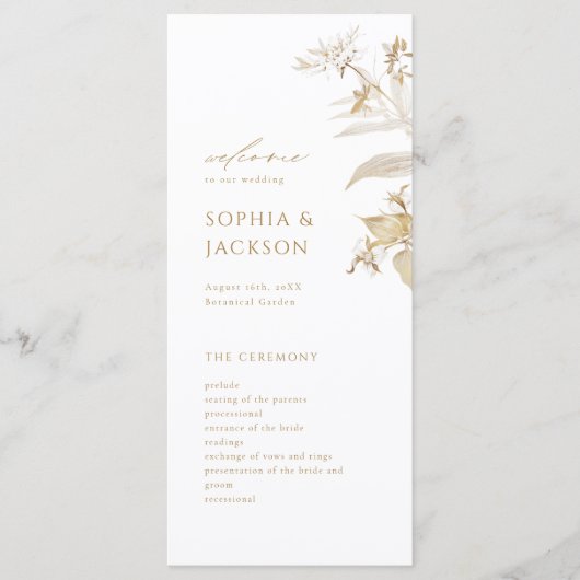 Elegante Hochzeit mit dem Botanischen Garten Gold Programm (Vorderseite)