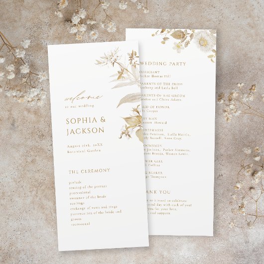 Elegante Hochzeit mit dem Botanischen Garten Gold Programm