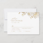 Elegante Hochzeit mit dem Botanischen Garten Gold RSVP Karte (Vorderseite)