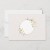 Elegante Hochzeit mit dem Botanischen Garten Gold RSVP Karte (Rückseite)