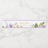 Elegante Hochzeit mit dem Lavender Gold Wasserflaschenetikett (Einzelnes Label)