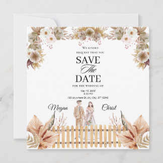 Elegante Hochzeit mit dunklen Blumen  Save The Date