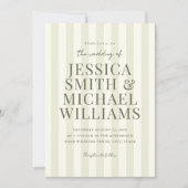 Elegante Hochzeit mit einem modernen Olivenbaum Einladung (Vorderseite)