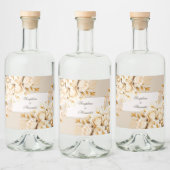 Elegante Hochzeit mit Elfenbein Alkoholflaschenetikett (Flaschen)
