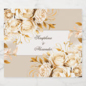 Elegante Hochzeit mit Elfenbein Alkoholflaschenetikett (Einzelnes Label)