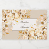 Elegante Hochzeit mit Elfenbein Schaumweinetikett (Einzelnes Label)