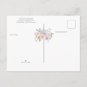 Elegante Hochzeit mit Flora Save the Date Ankündigungspostkarte (Rückseite)