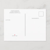 Elegante Hochzeit mit Flora Save the Date Ankündigungspostkarte (Rückseite)