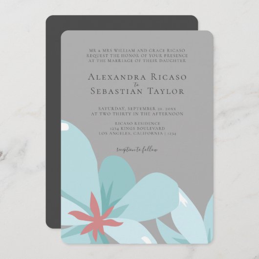 Elegante Hochzeit mit floralen Ampersand (Vorne/Hinten)