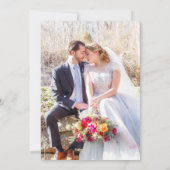 Elegante Hochzeit mit gelber Blüte Einladung (Rückseite)