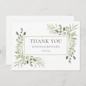 Elegante Hochzeit mit geometrischen Formen Dankeskarte (Vorne/Hinten)