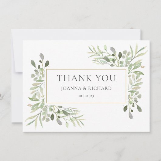 Elegante Hochzeit mit geometrischen Formen Dankeskarte (Vorderseite)