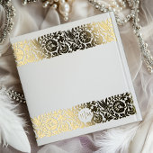 Elegante Hochzeit mit Gold Floral Gästebuch