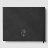 Elegante Hochzeit mit Gold Foil & Black Velvet Gästebuch (Rückseite)