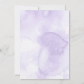 Elegante Hochzeit mit Gold & Watercolor Lavendel Einladung (Rückseite)
