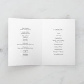 Elegante Hochzeit mit grüner Wasserfarbe Programm (Innenseite)