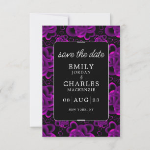 Elegante Hochzeit mit Herzen im Überfluss Save The Date