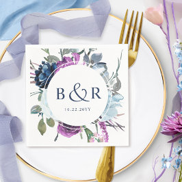 Elegante Hochzeit mit Lila Blüte Serviette