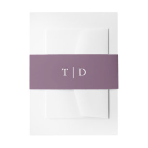 Elegante Hochzeit mit lila Monogramm Modern Einladungsbanderole