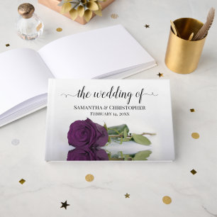 Elegante Hochzeit mit Lila Pflaume Gästebuch