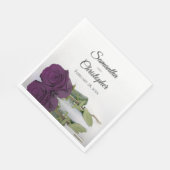Elegante Hochzeit mit Lila Pflaume Serviette (Ecke)