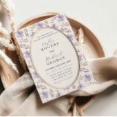 Elegante Hochzeit mit Lila Wasser Einladung