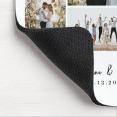 Elegante Hochzeit mit minimalem Foto Mousepad (Ecke)