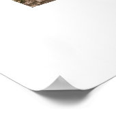 Elegante Hochzeit mit minimalem Foto Poster (Ecke)