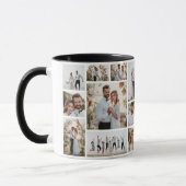 Elegante Hochzeit mit minimalem Foto Tasse (Links)