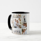 Elegante Hochzeit mit minimalem Foto Tasse (Vorderseite Links)