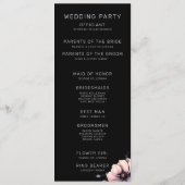 Elegante Hochzeit mit modernem Blütenrot Programm (Rückseite)