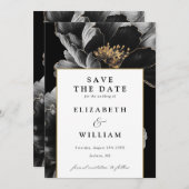 Elegante Hochzeit mit modernem Chic Save The Date (Vorne/Hinten)