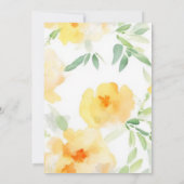 Elegante Hochzeit mit orangefarbenem Wasser Einladung (Rückseite)