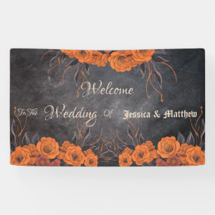 Elegante Hochzeit mit Orangenblumen Banner