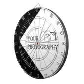 Elegante Hochzeit mit Personalisierter Fotografie Dartscheibe (Vorderseite rechts)