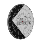 Elegante Hochzeit mit Personalisierter Fotografie Dartscheibe (Vorderseite Links)