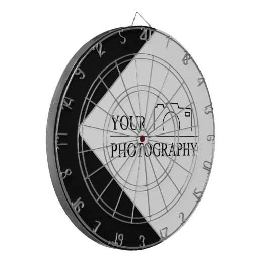 Elegante Hochzeit mit Personalisierter Fotografie Dartscheibe (Vorderseite Links)
