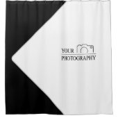 Elegante Hochzeit mit Personalisierter Fotografie Duschvorhang (Vorderseite)