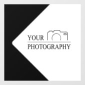 Elegante Hochzeit mit Personalisierter Fotografie Fensteraufkleber (Blatt)