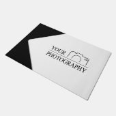 Elegante Hochzeit mit Personalisierter Fotografie Fußmatte (Schrägansicht)