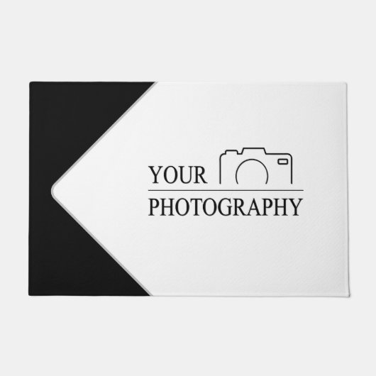 Elegante Hochzeit mit Personalisierter Fotografie Fußmatte (Vorderseite)