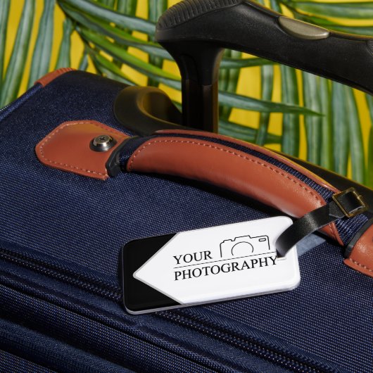 Elegante Hochzeit mit Personalisierter Fotografie Gepäckanhänger (Rückseite Insitu 1)