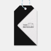 Elegante Hochzeit mit Personalisierter Fotografie Geschenkanhänger (Rückseite)