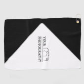 Elegante Hochzeit mit Personalisierter Fotografie Golfhandtuch (Horizontal)