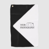 Elegante Hochzeit mit Personalisierter Fotografie Golfhandtuch (Vorderseite)