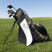 Elegante Hochzeit mit Personalisierter Fotografie Golfhandtuch (Gras)