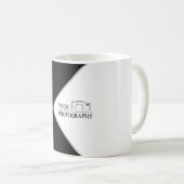 Elegante Hochzeit mit Personalisierter Fotografie Kaffeetasse (VorderseiteRechts)