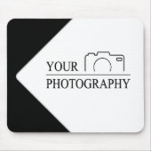 Elegante Hochzeit mit Personalisierter Fotografie Mousepad (Vorne)
