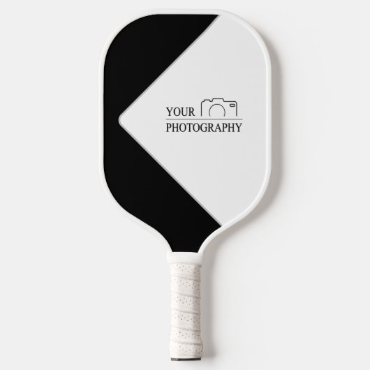 Elegante Hochzeit mit Personalisierter Fotografie Pickleball Schläger (Vorderseite)